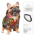 thumbnail image 3 of Fotbe Hippie Peace Love Sudadera con Estampado para Perros Pequeños – Suéter con Capucha para Mascotas, Tela Suave de Forro Polar con Bolsillo-Medium, 3 of 7