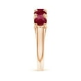 thumbnail image 3 of ANGARA Natural Half Eternity Five Stone 3 ct Ruby Wedding Band in 14K Rose Gold for Women (Size-5mm) | July Birthstone, Birthday, Anniversary, Jewelry Gift for Women | Natural Ruby Ring, 3 of 9