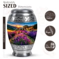 thumbnail image 2 of JAGASY Lavender Grass Urn for Ashes for Women - Small Keepsake Mountain Urns for Human Ash - Sunrise Urn for Adult Remains - Mini Ash Holder for Funeral - 3 Inch, 2 of 7