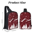 thumbnail image 3 of Rocae Christmas Tree Buffalo Plaid for Lightweight Chest Bag Dual Pocket, Waterproof Crossbody Sling Bag for Men and Women, 3 of 8