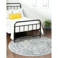 thumbnail image 3 of Rugs.com Newport Collection Rug – 7' Round Gray Medium Rug Perfect For Kitchens, Dining Rooms, 3 of 9