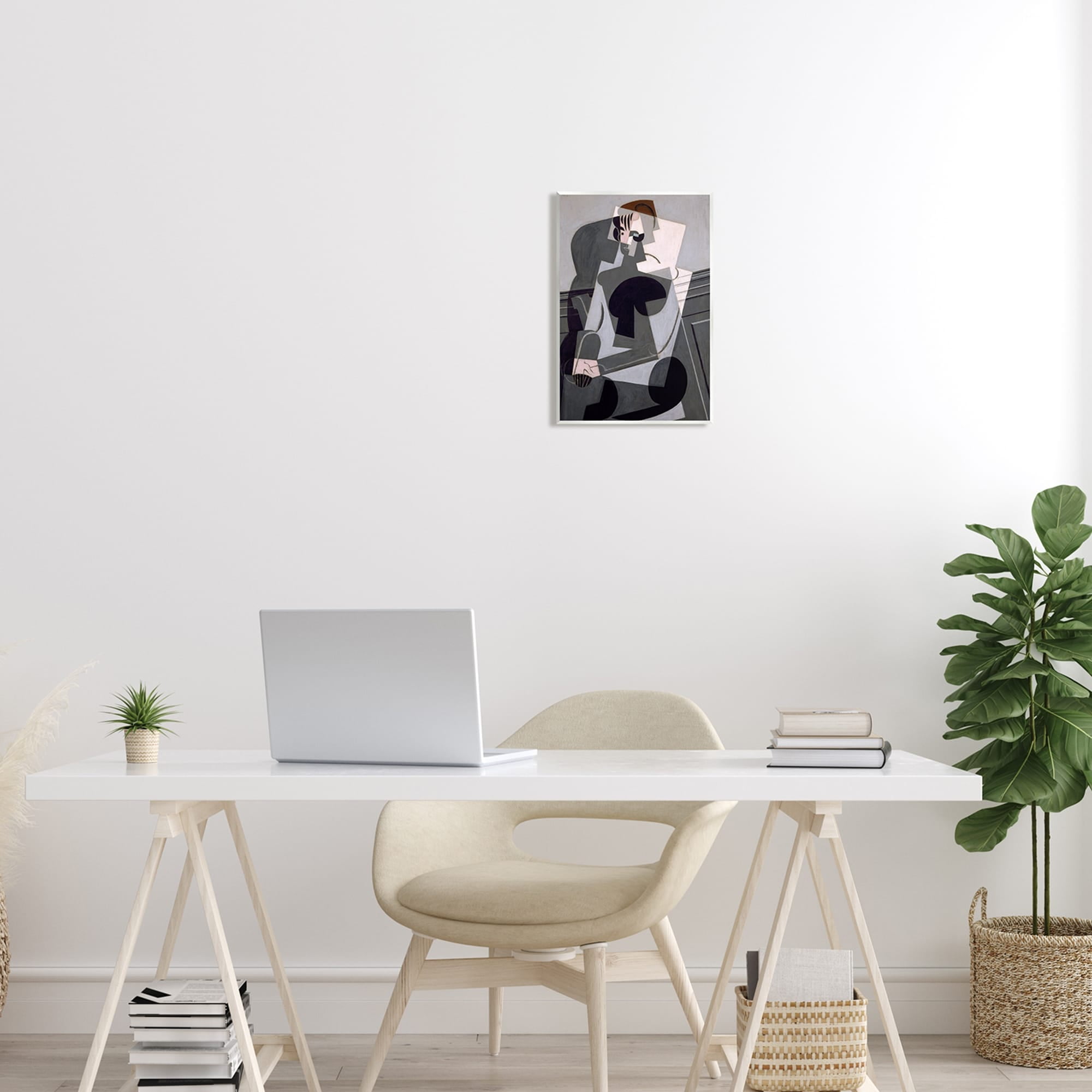 Stupell Industries Portrait de Madame Josette Juan Gris Classic Abstract Painting Painting Unframed Art Print Wall Art, Design by one1000paintings