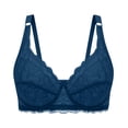 thumbnail image 3 of qucoqpe Full Coverage Lace Bras for Women Breathable Comfort Floral Supportive Non Padded Underwired Bras, 3 of 5