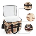 thumbnail image 6 of FORMRS Insulated Cooler Bag 24 Cans Capacity Soft Leakproof Lunch Box with Side Pockets, Brown Cakes, 6 of 7