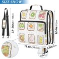 thumbnail image 2 of FORMRS Zipper Binder with Shoulder Strap 2-inch Ring 500 Sheet Capacity File Bag, Toasts Pattern, 2 of 5