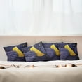thumbnail image 4 of Ambesonne Geometric Throw Pillow Cover 4 Pack, Triangle Night Sky, 24", Navy Blue Yellow, 4 of 5