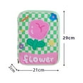 thumbnail image 2 of EIMELI Girl Cartoon PU Checkerboard Pattern Tablet Case Zipper Clutch (Black), 2 of 8