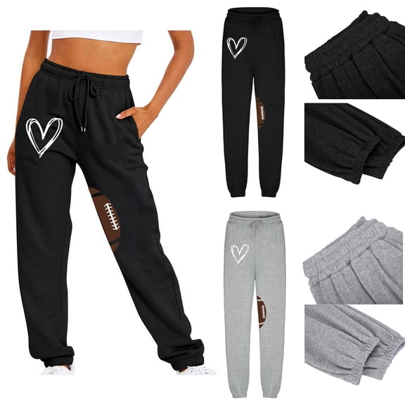 Eagokdc Pants for Tall Women Soft Pocket Loose Wide-leg Casual Dressy Trousers Ladies Workout Pant Size S-2XL