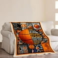 thumbnail image 2 of Basketball Blanket and Throws Sports Lover Gifts Throw Blankets Basketball Decor Soft Cozy Fleece Plush Warm Flannel Bedding Blanket for Men Boys Kids Adults Couch Travel 50"X60", 2 of 6
