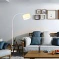 thumbnail image 1 of Stoneway Floor Lamp for Living Room, Modern Standing Lamp, Contemporary Tall Lamp for Bedroom with Big Drum Fabric Lamp Shade, Standing Reading Light, Adjustable Tall Pole Light for Office Farmhouse, 1 of 12