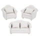 thumbnail image 1 of 3Pcs 1:12 Mini Doll House Plaid Sofa Cushion Set Accessory Room Furniture ToyWhite, 1 of 4