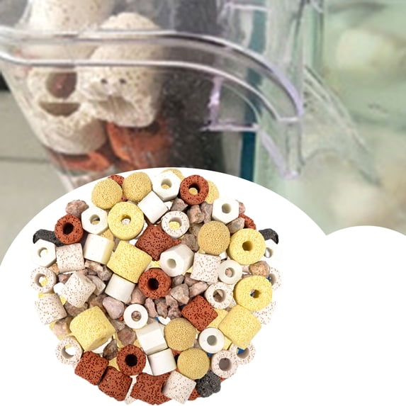 SPRING PARK Fish Tank Filter Media, Filtration Bio-balls for Aquarium Ceramic Ring Fish Tank Pond Bio Balls Filter
