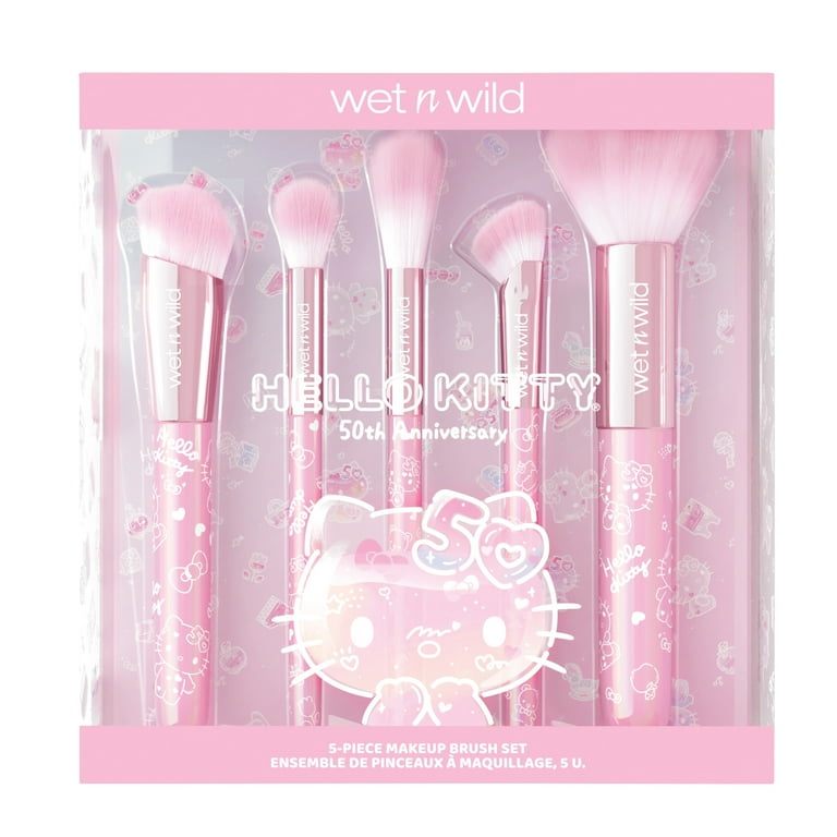 Hello Kitty Makeup store Brush Holder & Brushes