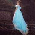 thumbnail image 3 of Vestido largo de tul para niñas, para desfile, boda, graduación, disfraz de cosplay, 2-16T, 3 of 9