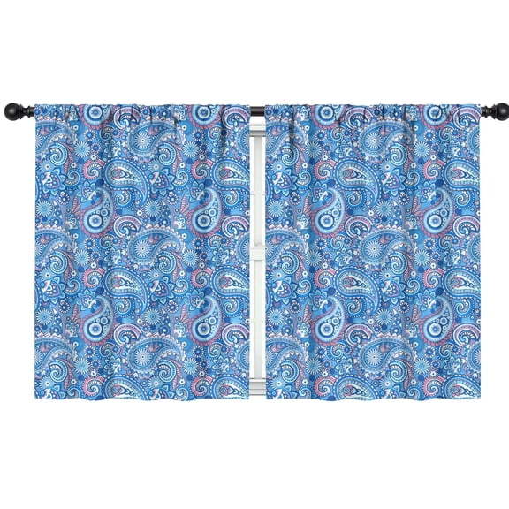 Blackout Kids Curtains,Paisley Pattern Childrens Insulated Curtains Set Of 2,Bedroom Essentials,Toddler Room Decor 42"x54"(106x137cm)