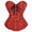 red, variant on GIRLQUEEN Women Vintage Jacquard Strapless Corset , Women Sweetheart Neck Ruffle Trim Waist Cincher Bustier with Bow Decor, Party Daily Wear, Black