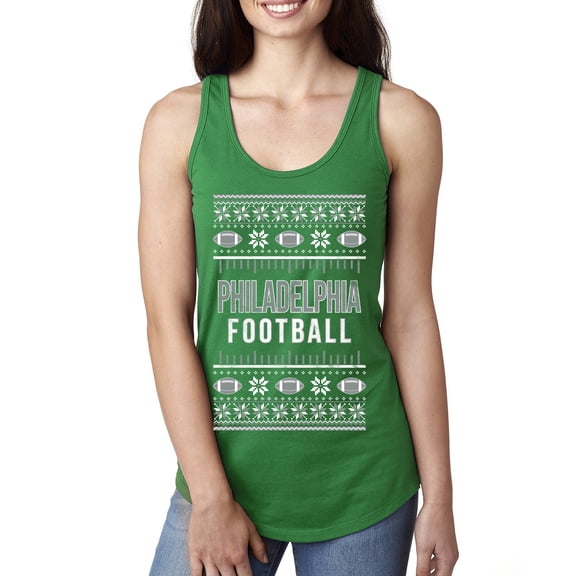 Wild Bobby City of Philadelphia PHI American Football Fantasy Fan Sports Women Racerback Tank Top, Kelly, Small