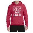 thumbnail image 2 of My Favorite People Call Me Dad Family Husband Daddy Granpa Fathers Day Gift | Mens Father's Day Hooded Sweatshirt Graphic Hoodie, Vintage Heather Red, 2XL, 2 of 4