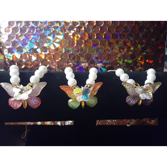 3 Set Crystal Butterfly Necklaces