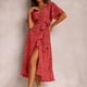 thumbnail image 4 of Vestidos Para Mujer Vestidos A Media Pierna Vestido Bohemio Moderno Con Cuello en V Suelto Manga Corta Estampado Vestido Largo Hasta La Rodilla Odeerbi  ODB164331, 4 of 9