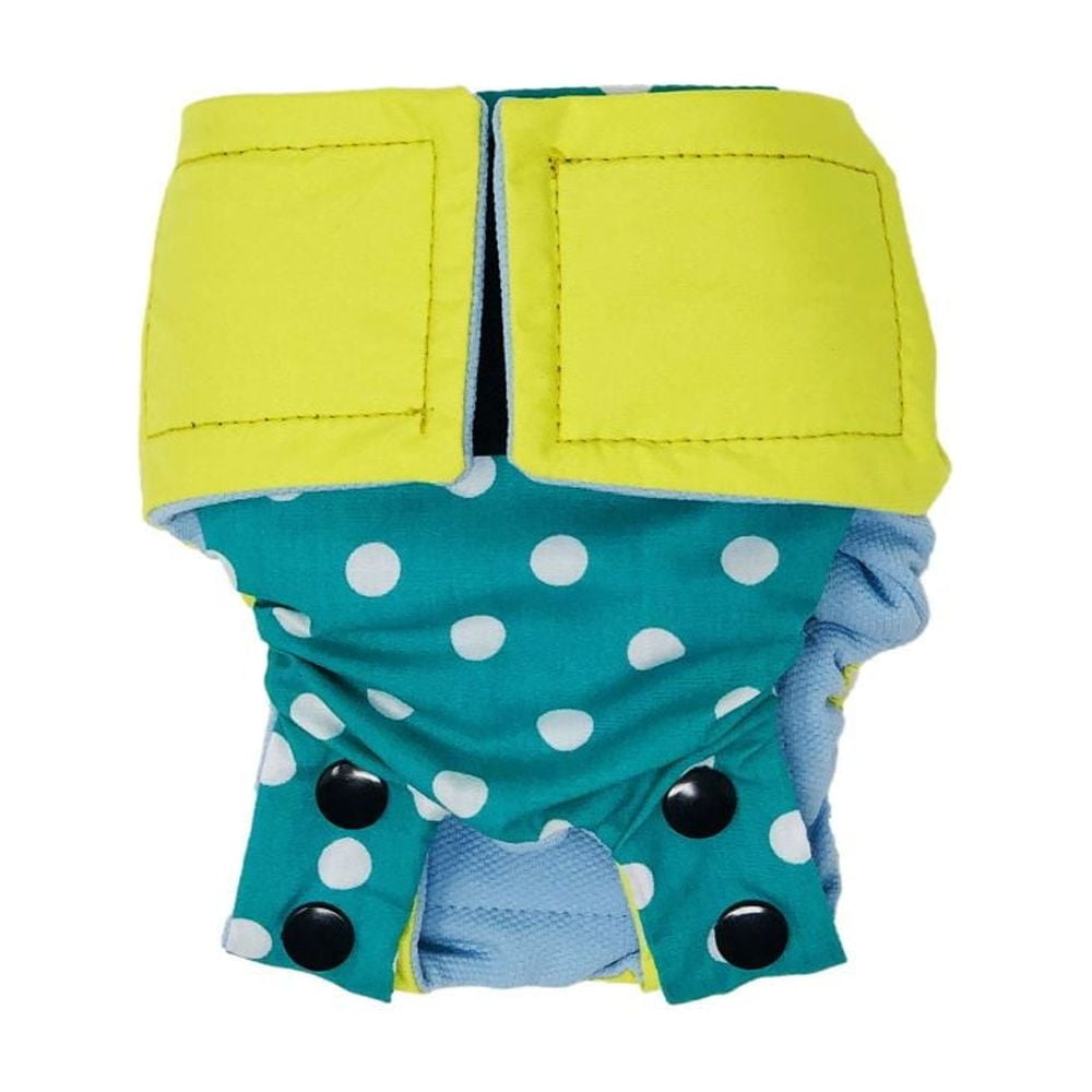 Barkertime Turquoise Blue Polka Dot Cat Diaper Snappy