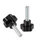 thumbnail image 3 of Uxcell M10 x 60mm Rosca macho 47.5mm Cabeza perillas en forma de estrella galvanizadas negras 1 paquete, 3 of 5