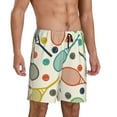 thumbnail image 2 of Bixox Men's Racket and Tennis Ball printed lightweight casual shorts, soft sleep shorts with pockets., 2 of 7