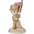 thumbnail image 2 of Precious Moments Military Figurine | Thank You for Being My Hero Boy | Bisque Porcelain Figurine | Army Appreciation | Home Decor | Hand-Painted (Girl), 2 of 4