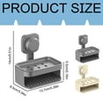 thumbnail image 3 of Shower Caddies,Double Layer Soap Dish For Shower Wall Mounted Bar Soap Holder Suction Cup Draining Soap Case Sponge Holder For Shower Bathroom Tub And Kitchen, 3 of 9