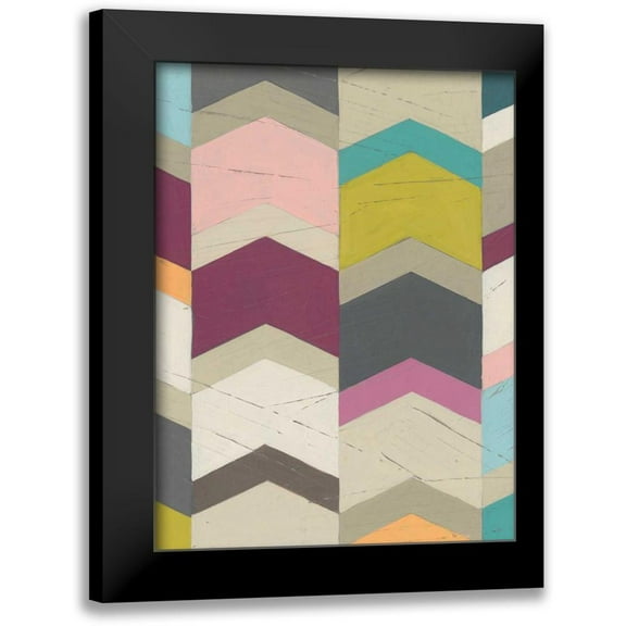 Vess, June Erica 12x14 Black Modern Framed Museum Art Print Titled - Confetti Prism II