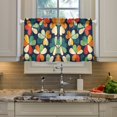 thumbnail image 2 of Yayeee Kitchen Curtains Tier Pair Light Filtering 27"x24" Rod Pocket Short Cafe Window Panel, Green Clover Pattern, 2 of 7