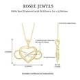 thumbnail image 6 of Rosec Jewels Natural Diamond Heart and Infinity Necklace for Women - with Chain - HI-SI Quality - Ready to Gift for Valentines, 18K Yellow Gold, 6 of 7