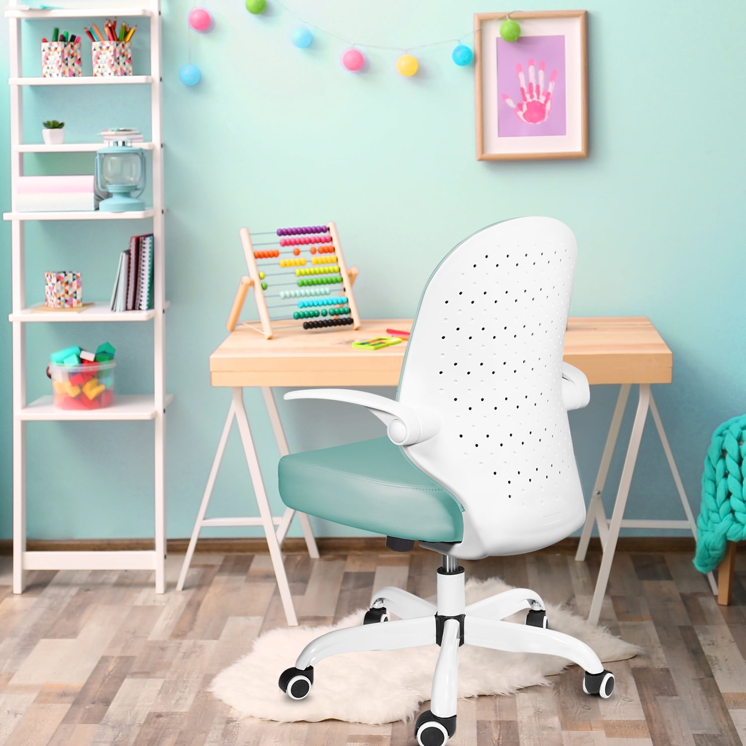 SeekFancy Office Desk Chair, PU Leather Ergonomic Computer Task Chair