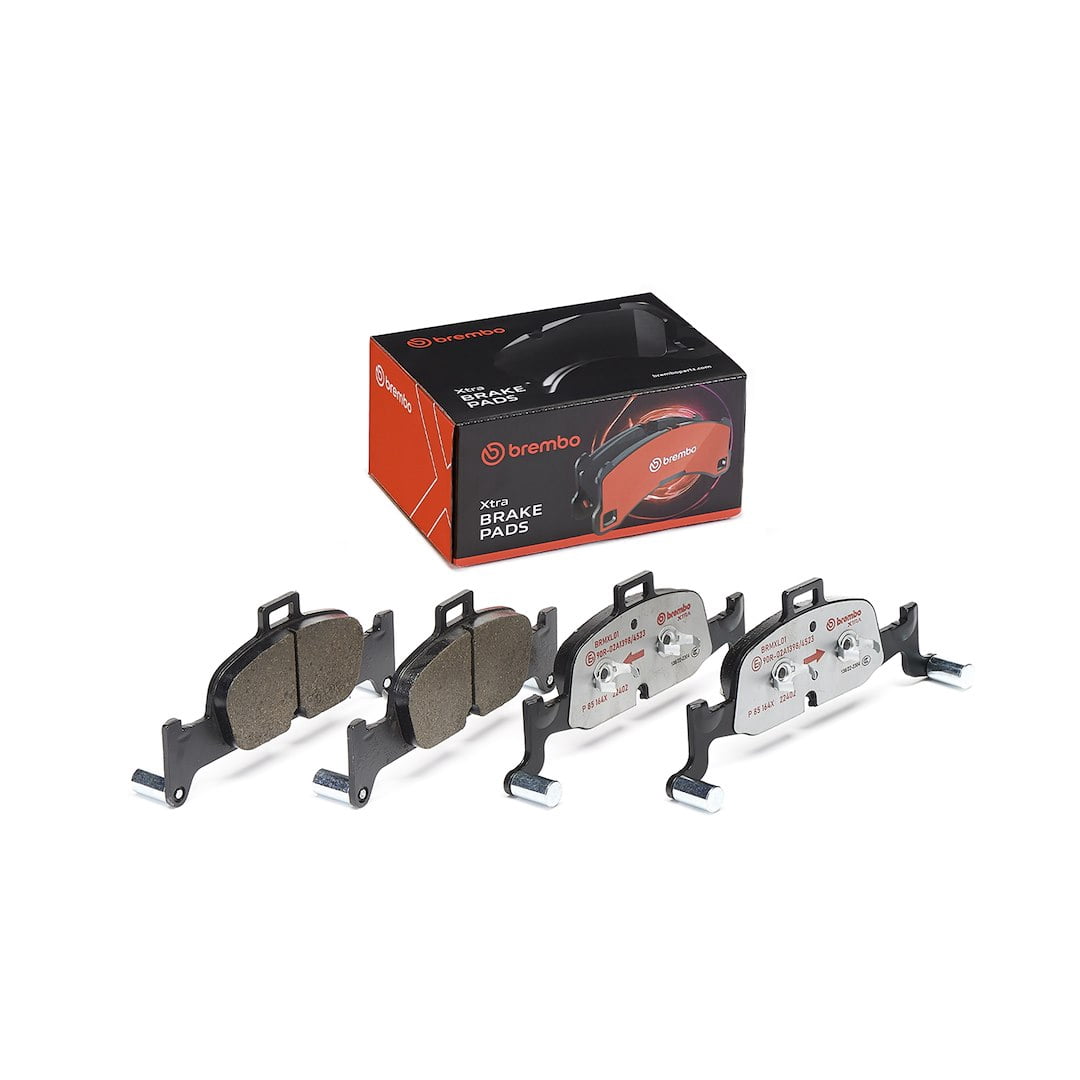 Brembo P85164X; Brake Pad; XTRALINE; FMSI Number D1897-9125; Low-Metallic; Set Of 4; With Mounting Hardware
