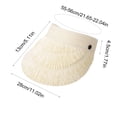 thumbnail image 3 of Sombrero de paja para mujer con visera de sol para verano – sombrero de playa de ala ancha, visera de golf plegable enrollable con protección UV, tapa abierta ajustable, 3 of 6