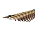 thumbnail image 3 of 10 Pcs Chinese Calligraphy Brush, Kanji Japanese Sumi Brushes, Writing Brush, Drawing Painting Brush Set with Roll Up Bamboo Holder, 3 of 3