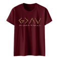 thumbnail image 4 of TSADFHJI Hauts Pailletés Femmes Dieu Est Plus Grand Que les Hauts et les Bas T-Shirt Femmes Chandail Manches Courtes Top Graphique L Rouge, 4 of 4
