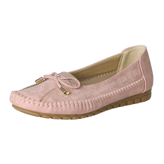 YLYL Women's Loafers Bowknot No Slip Lightweight Casual Arch Support Slip on Business Work Office Dress Shoes