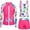Hot Pink, variant on SGMVNU Girls 3 Piece Rash Guard Swimsuit Girl Swimwear 12 Months Tankini Top and Boyshorts and Zip up Long Sleeve Swimwear, Size 10-12 Years, Light Purple