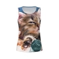 thumbnail image 5 of Goofa Playful Cat Printed Womens Workout Tops for Women Sleeveless Yoga Shirts Athletic Running Tank Tops Sleeveless Gym Clothes Workout Apparel-, 5 of 9