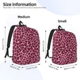 thumbnail image 3 of Lsque Rose Leopard Print Pattern Canvas Daypack, Durable Backpack, High-quality Versatile Backpack,Vintage Compact Backpack-Small, 3 of 6