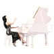 thumbnail image 1 of Figura de pianista a escala 1/64, modelo de escena callejera, kits de construcción DIY con piano pintado para blanco negro, 1 of 9