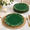 Green, variant on Red 13 Inch Plastic Embossed Plates Set of 6 for Dinner Parties
