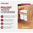 thumbnail image 2 of Rev-A-Shelf Top Mount Double Pullout Under Cabinet Trash Can, 35 Qt, 4WCTM-18DM2-162, 2 of 12