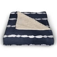 thumbnail image 3 of Creative Products Navy Nautical Stipes 50 x 60 Sherpa Fleece Blanket, 3 of 3