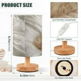 thumbnail image 3 of WOBOGO Sleeping Cat Bedroom Table Lamp USB Power Connector Wooden Base Round Linen Shade For Living Room Desk, 3 of 7
