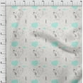 thumbnail image 3 of oneOone Georgette Viscose Aquamarine Fabric Star|Balloon & Baby Elephant Kids Sewing Fabric By The Yard Printed Diy Clothing Sewing Supplies 42 Inch Wide, 3 of 4
