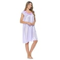 thumbnail image 3 of Casual Nights Women's Cap Sleeve Rose Satin Nightgown, 3 of 5