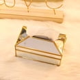 thumbnail image 4 of Quaqdae Luxury European Style Practical Mirror Glass Tissue Box Waterproof Paper Towel Holder Dressing Table Tray Home Decor - M, 4 of 7