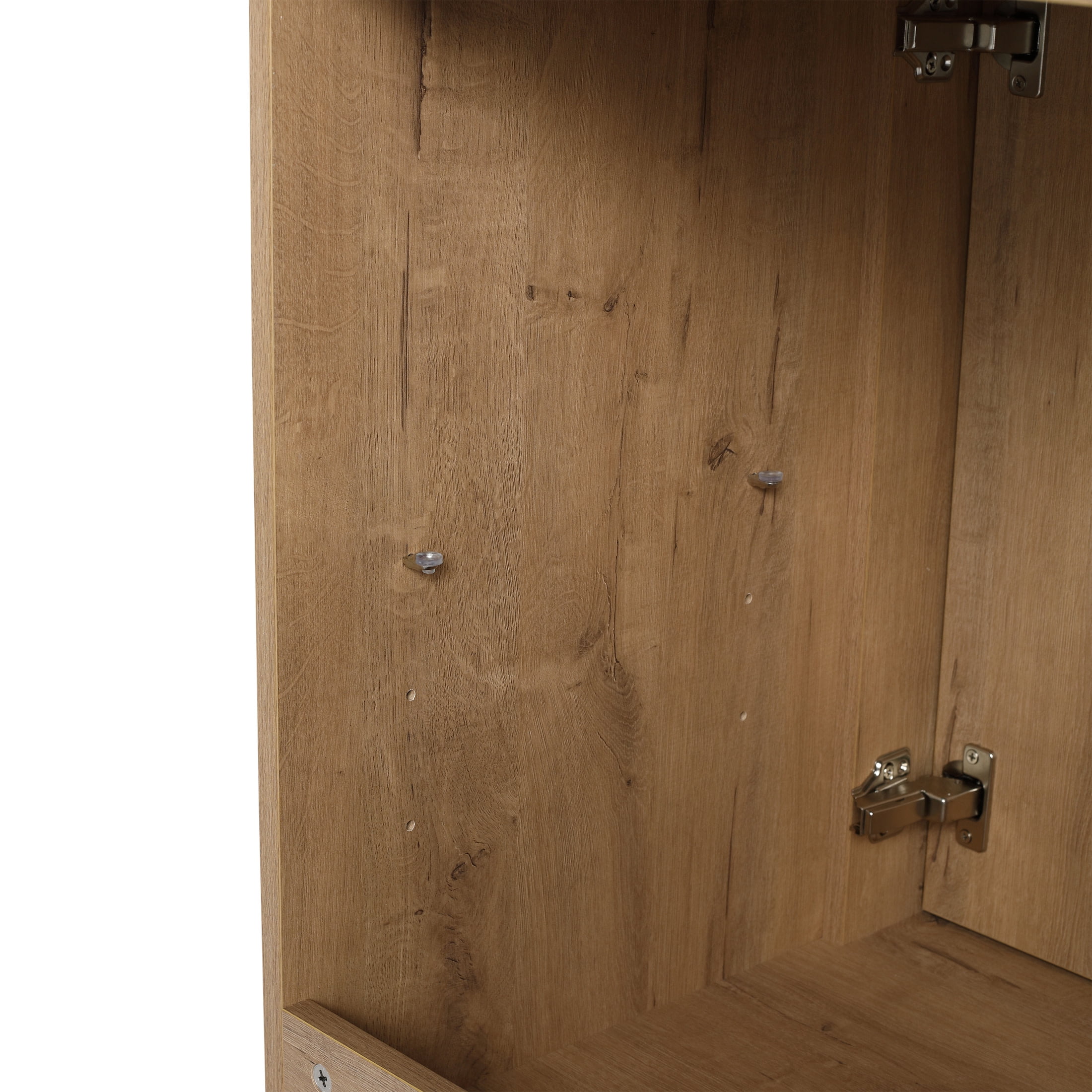 Noble House 30" Freestanding Bathroom Vanity, White Ceramic Sink, Soft-Close Doors, Adjustable Shelf, Imitative Oak
